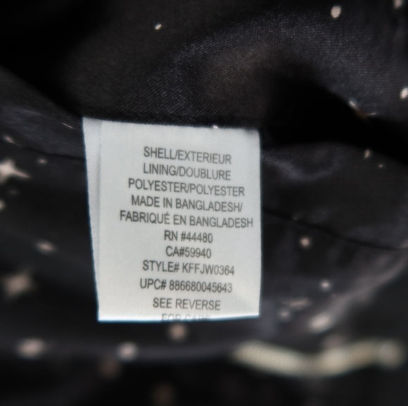 love, Fire Midnight Star Black Bomber Jacket Size Large - Picture 9 of 11